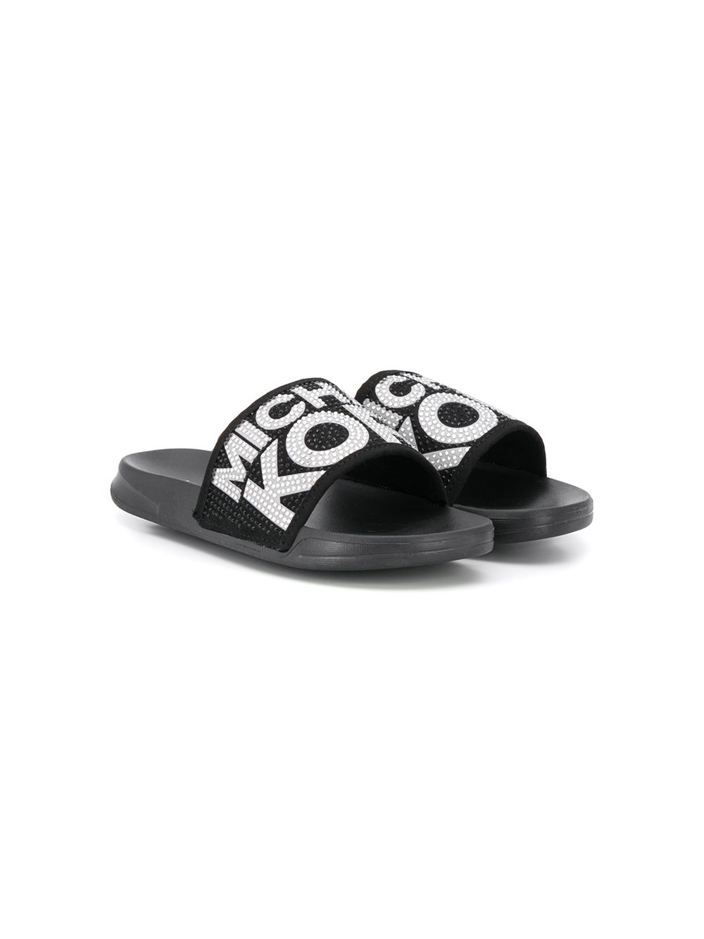 Michael Kors Kids logo镶嵌凉鞋 - 黑色