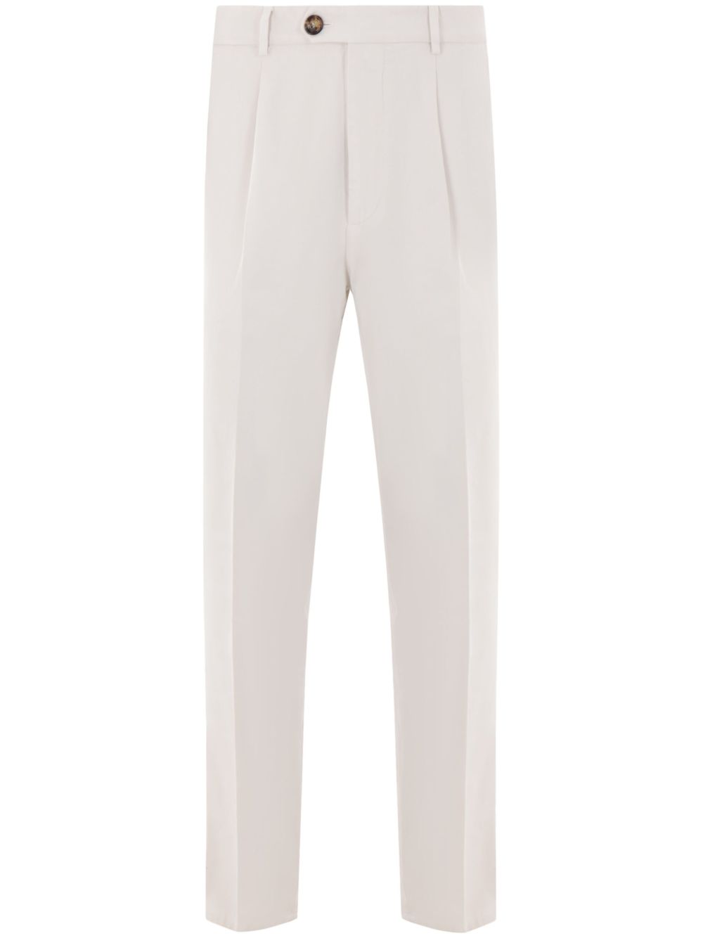 Brunello Cucinelli pleat-detail trousers - 白色