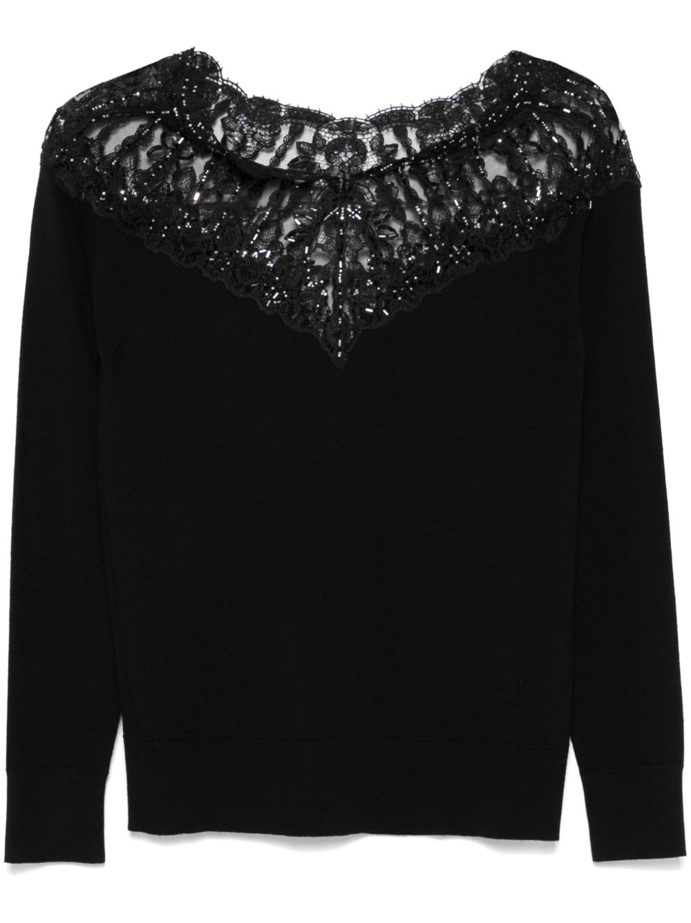 Ermanno Scervino 晶饰毛衣 - 黑色
