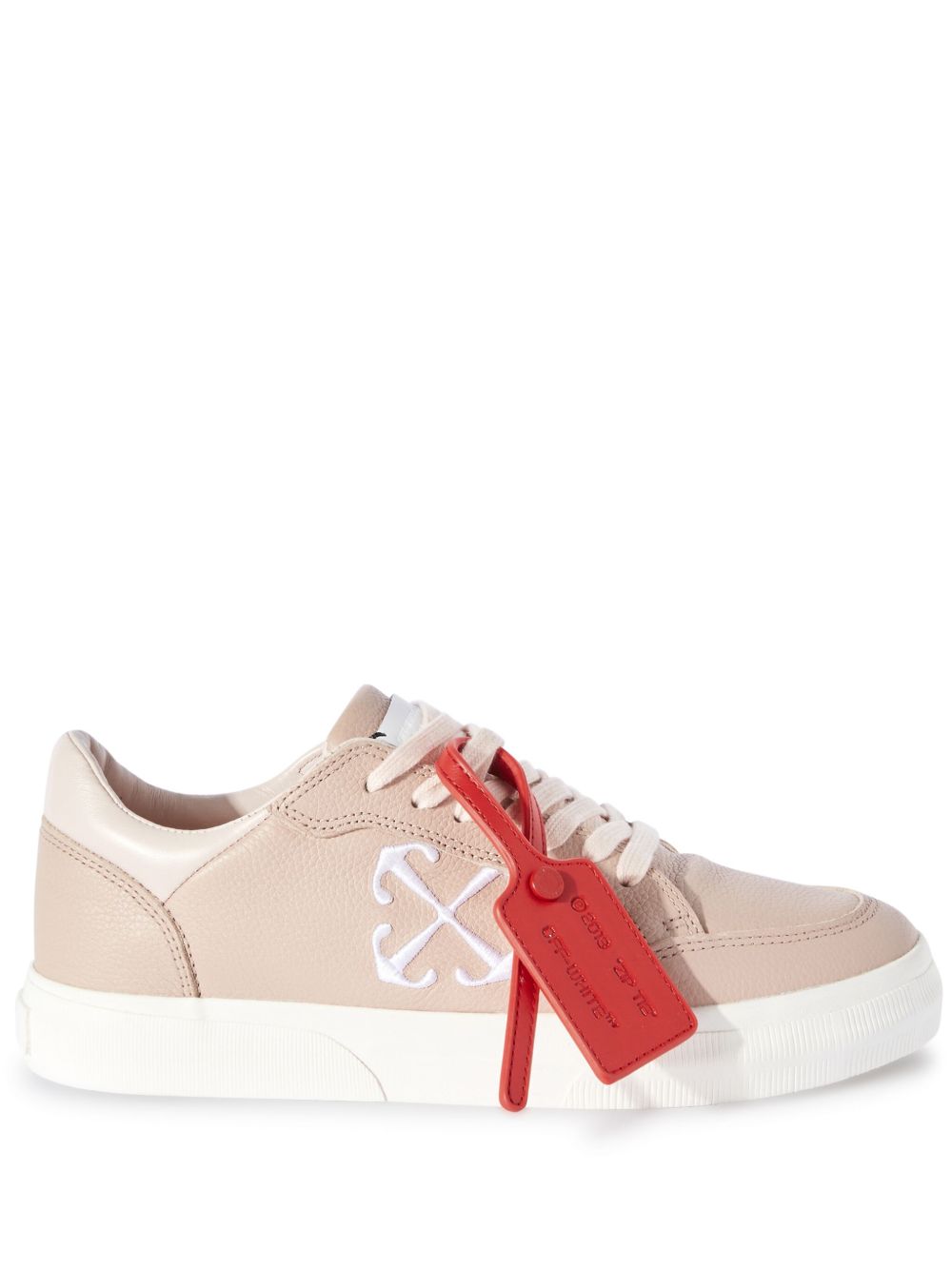 Off-White New Low Vulcanized 皮质运动鞋 - 粉色
