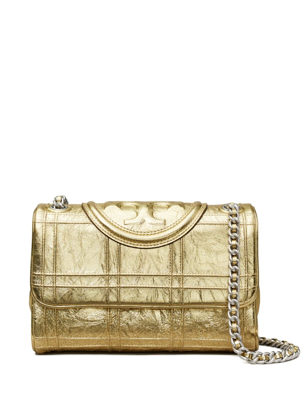 Tory Burch Fleming Soft 绗缝单肩包 - 金色