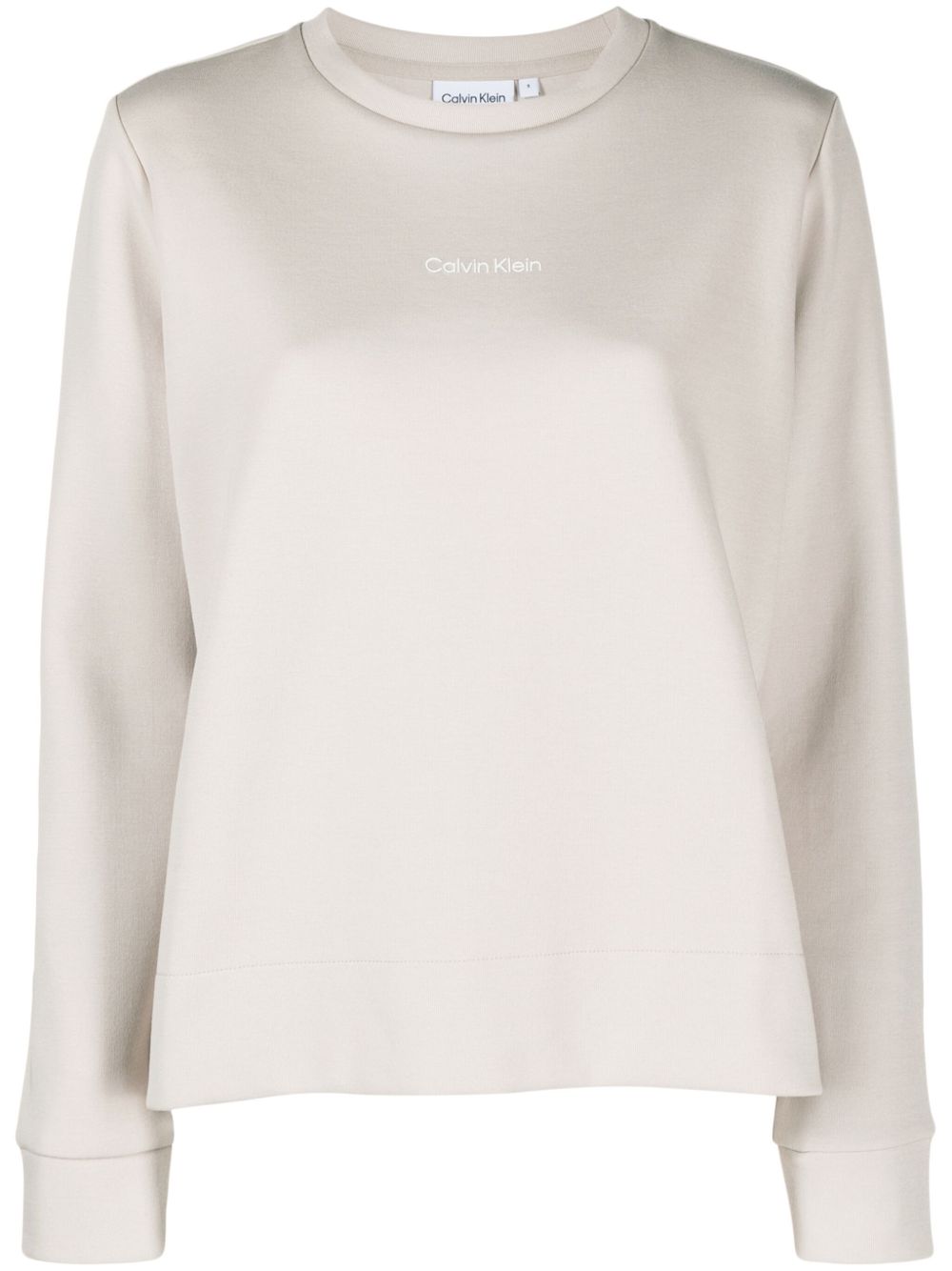 Calvin Klein 迷你logo棉卫衣 - 灰色