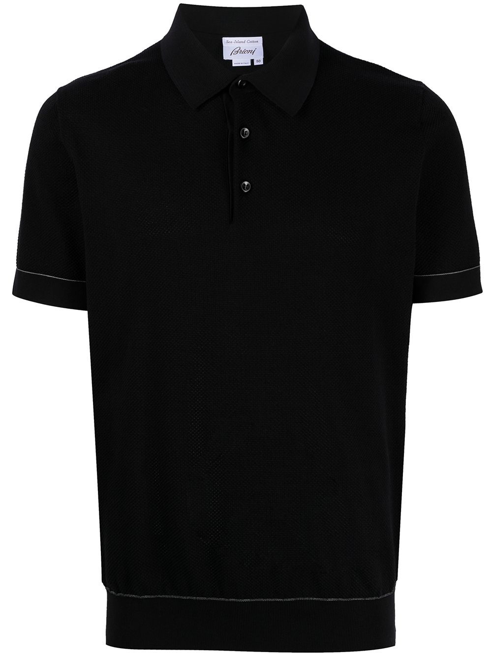 Brioni 经典polo衫 - 黑色
