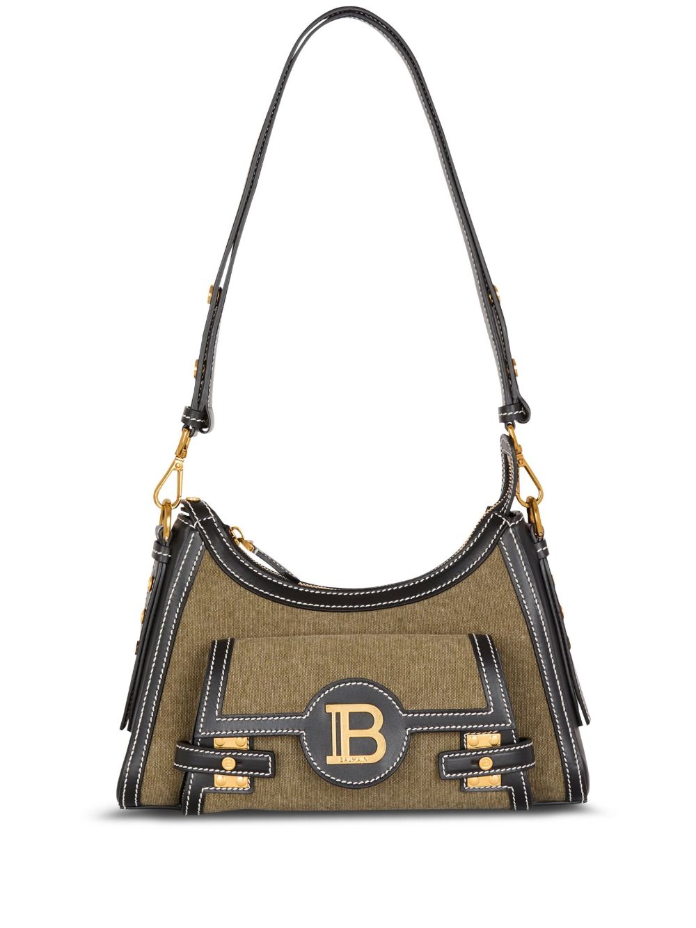 Balmain B-Buzz 帆布单肩包 - 绿色