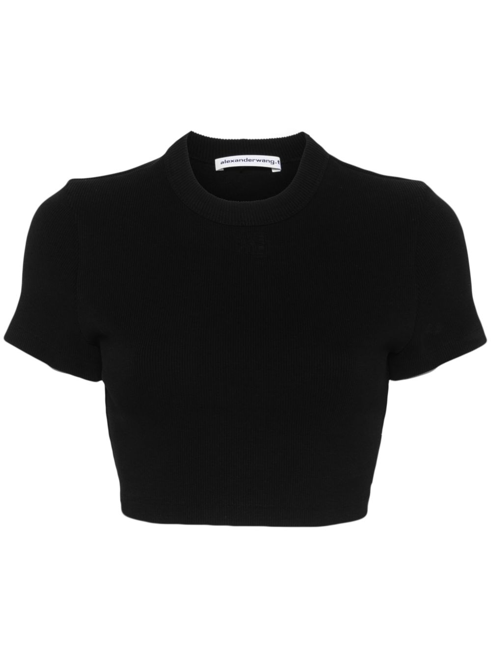 Alexander Wang logo压纹短款上衣 - 黑色