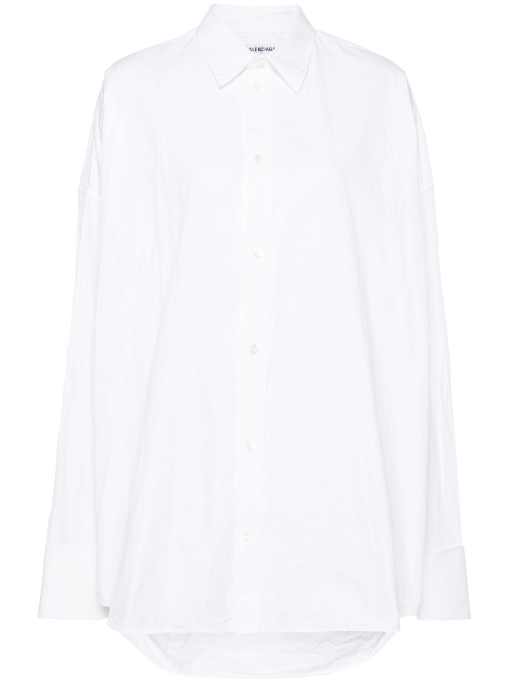 Balenciaga 皱褶感衬衫 - 白色