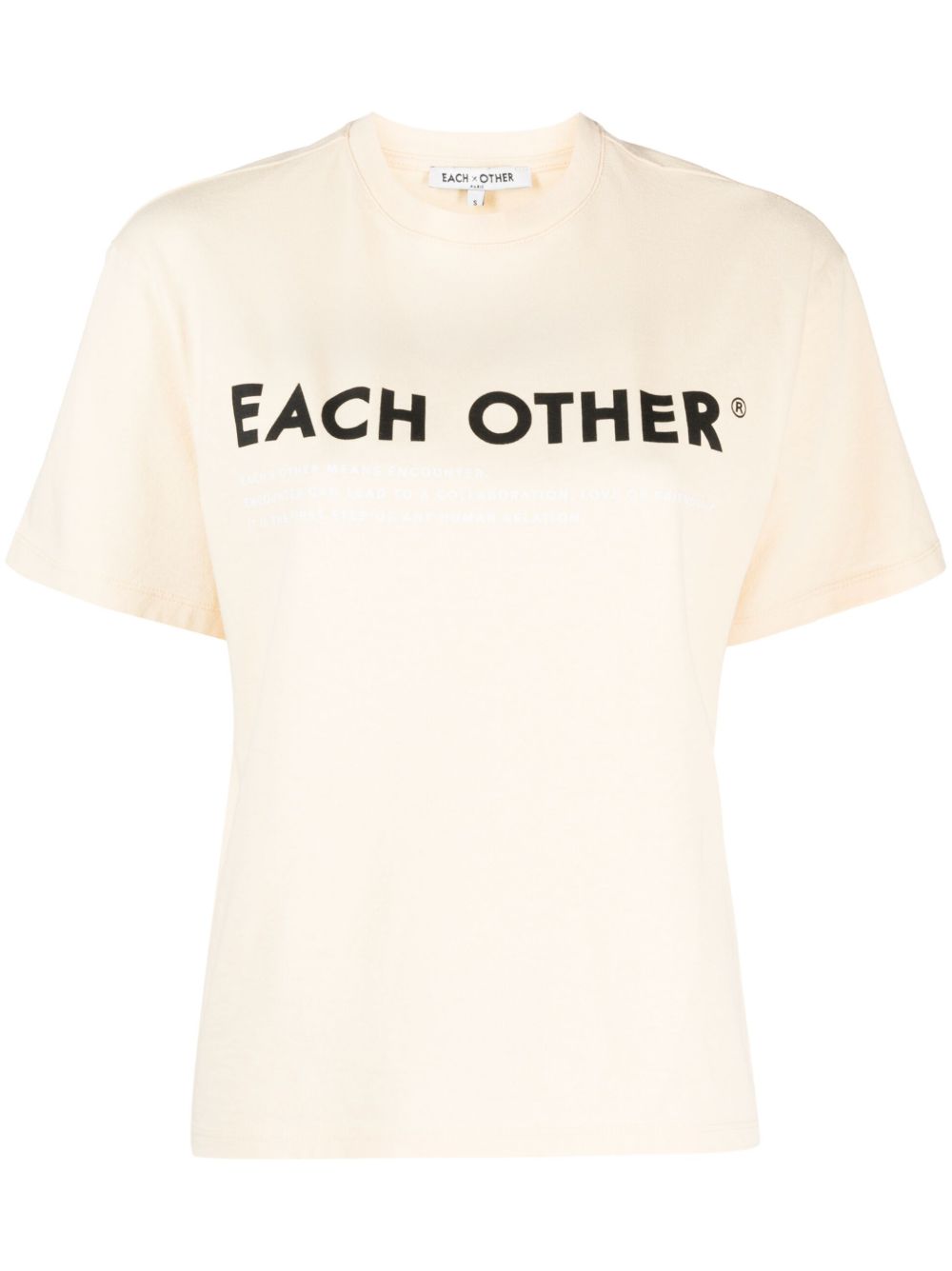 Each X Other logo印花棉T恤 - 黄色
