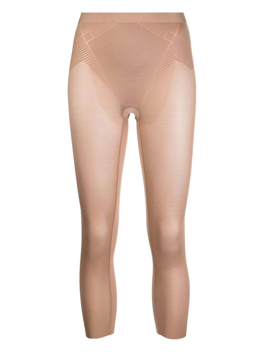 SPANX Capri 弹性中腰打底裤 - 褐色