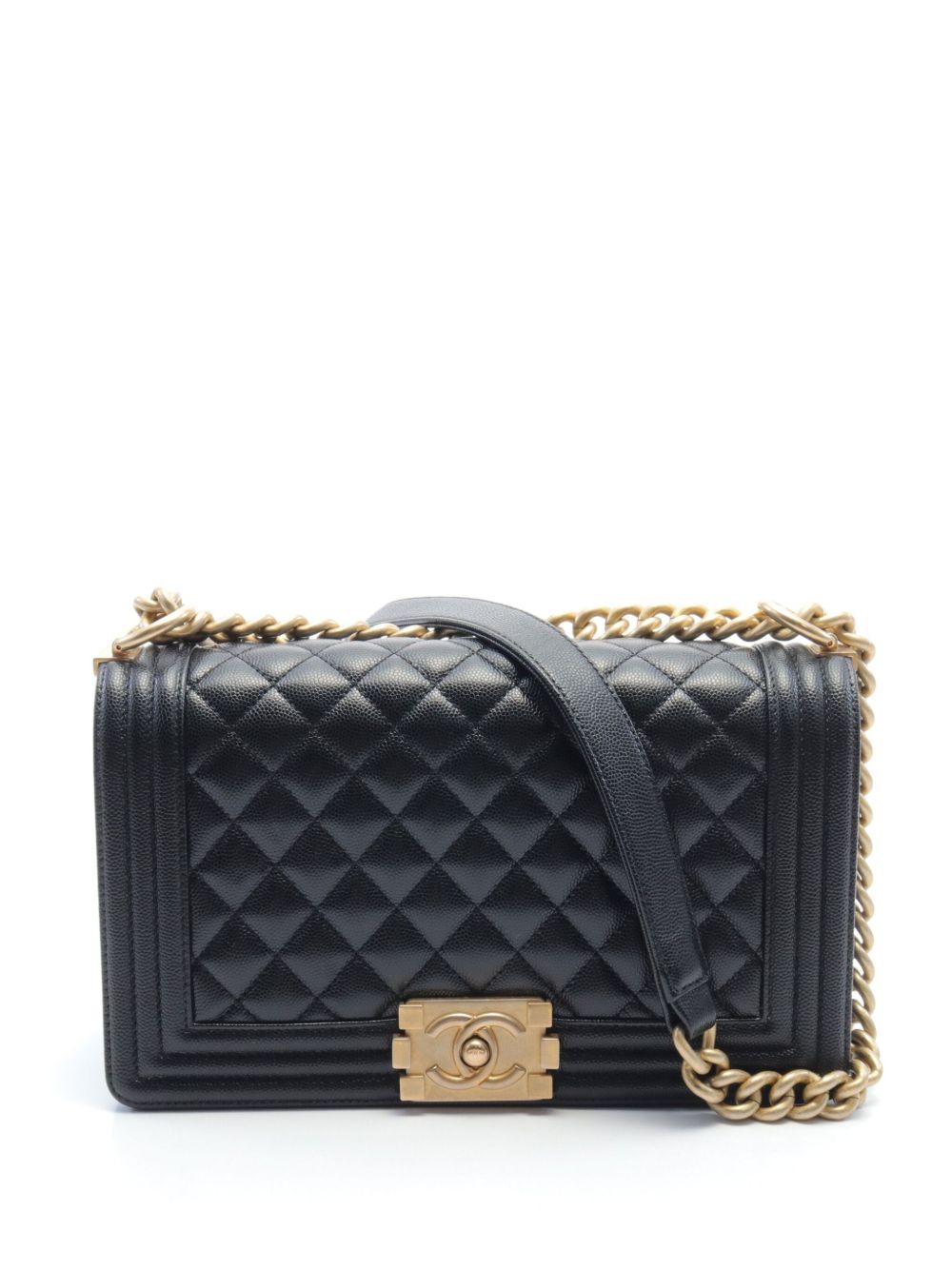 CHANEL Pre-Owned Boy Chanel 中号单肩包（2019年典藏款） - 黑色