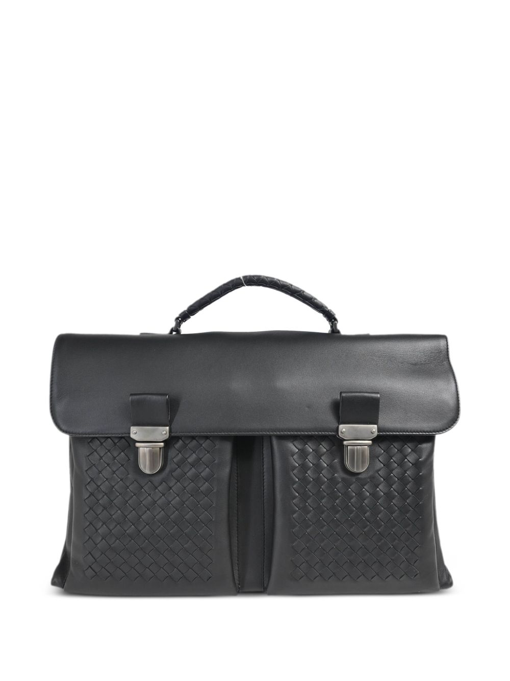 Bottega Veneta Pre-Owned Intrecciato 公文包（1990-2000年代典藏款） - 黑色