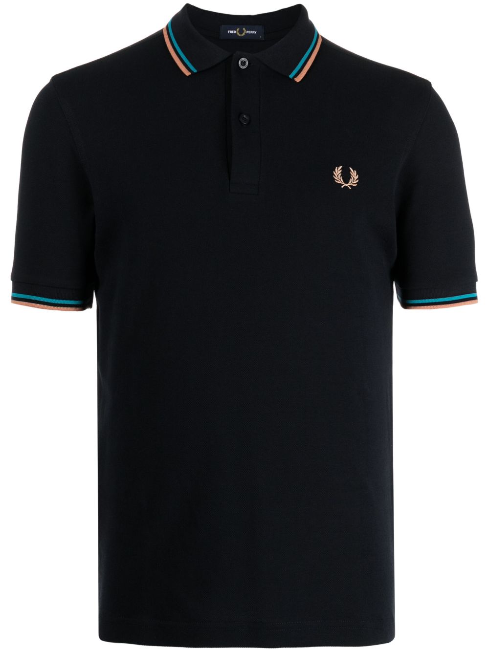 Fred Perry Laurel Wreath 刺绣棉polo衫 - 蓝色