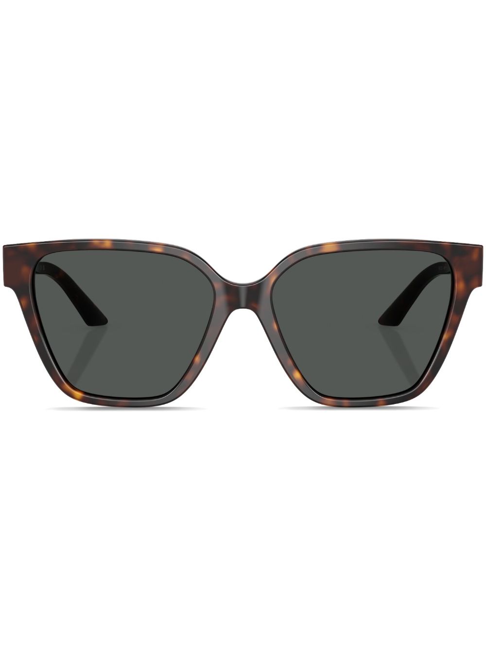 Versace Eyewear 希腊回纹图案水钻蝴蝶形镜框太阳眼镜 - 褐色