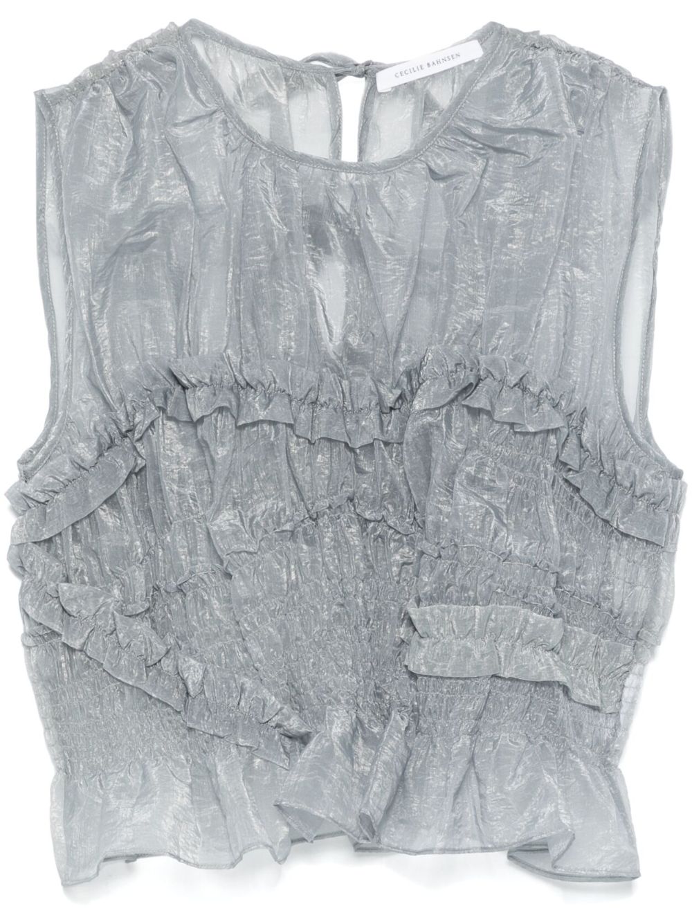 Cecilie Bahnsen Uphi top - 灰色