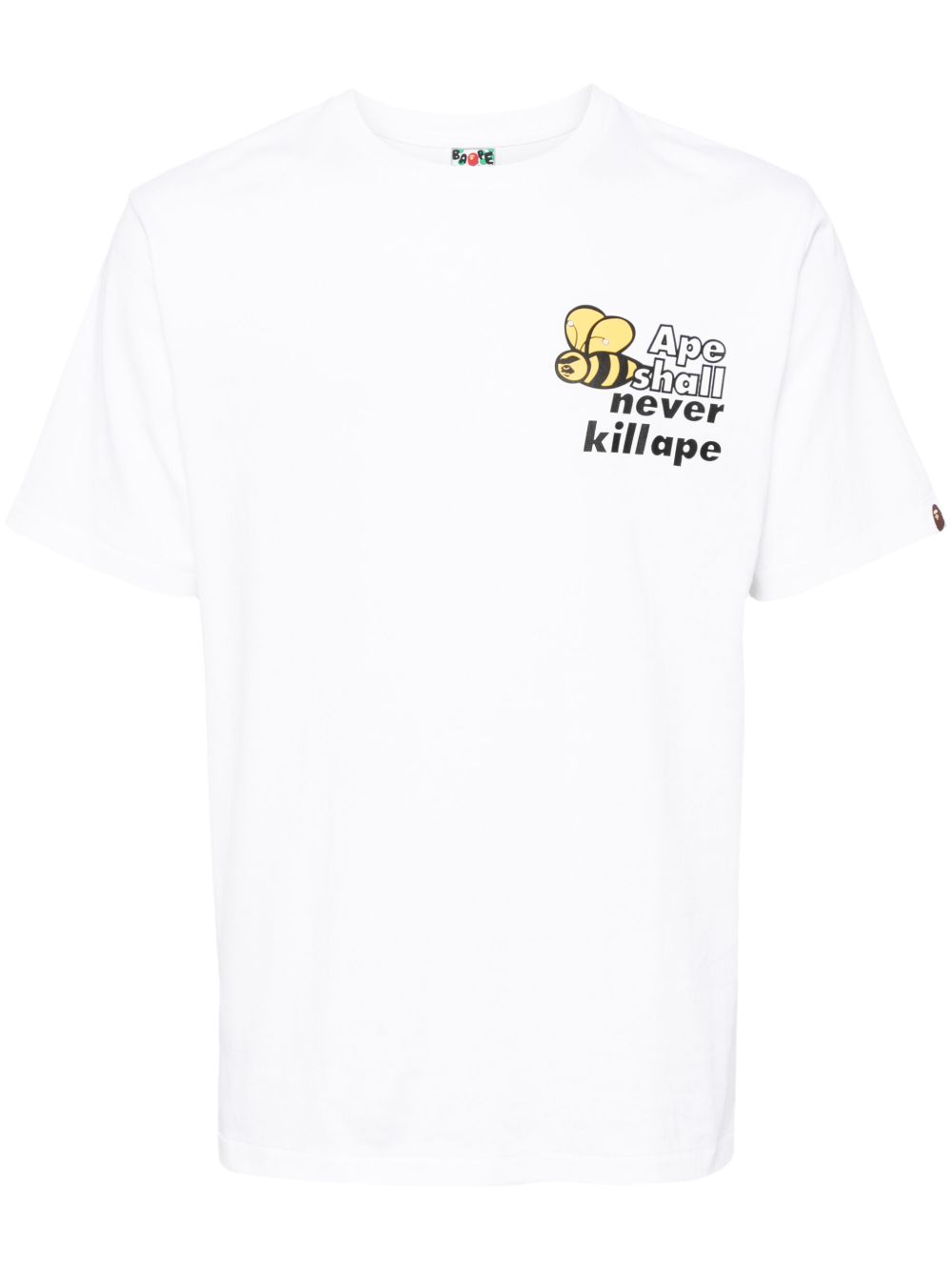 A BATHING APE® logo印花棉T恤 - 白色