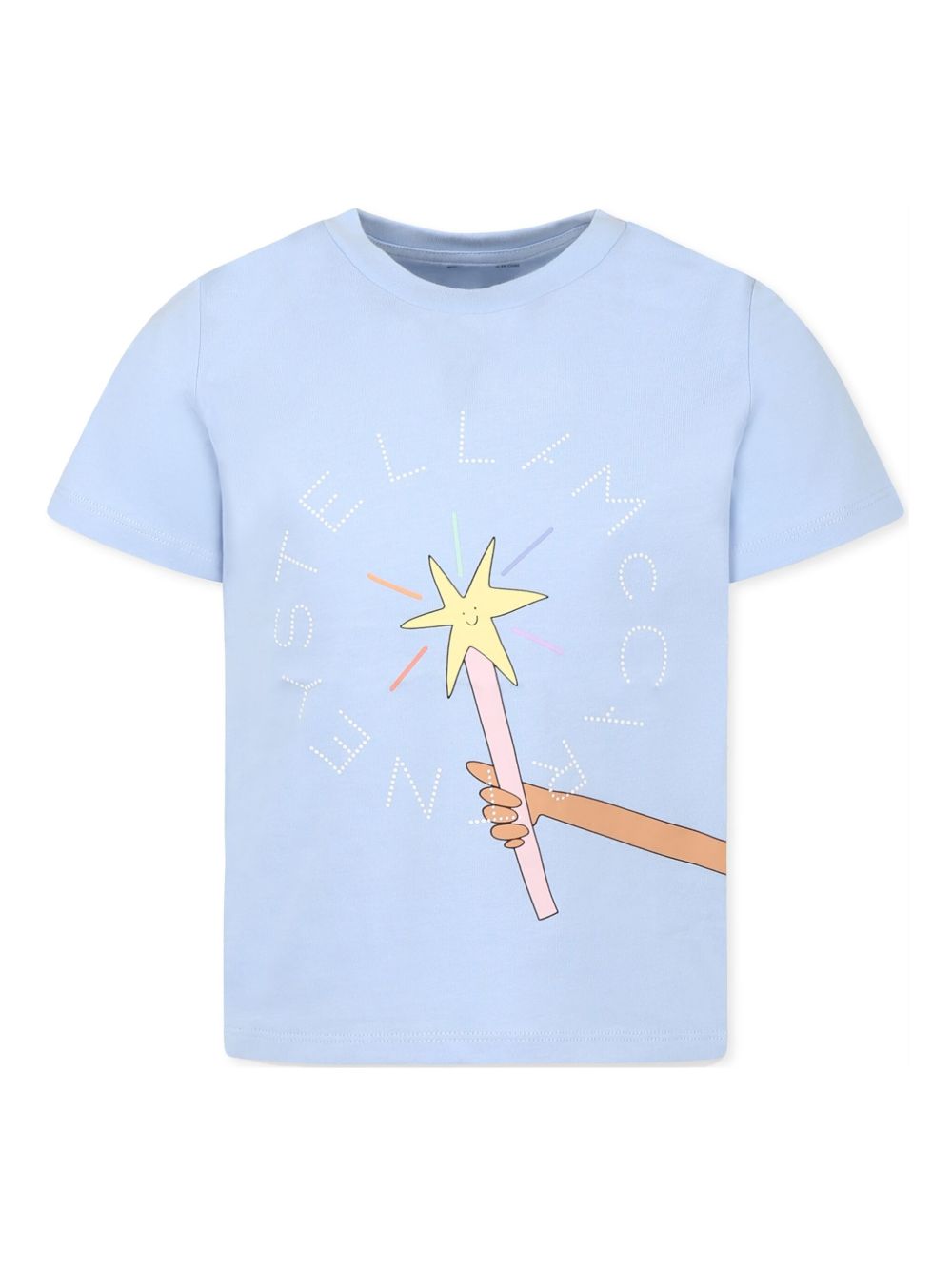 Stella McCartney Kids 插画风印花T恤 - 蓝色
