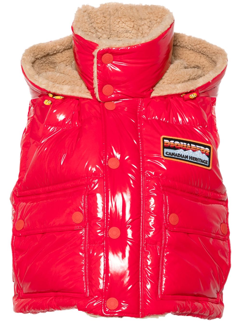 DSQUARED2 绗缝马甲 - 红色
