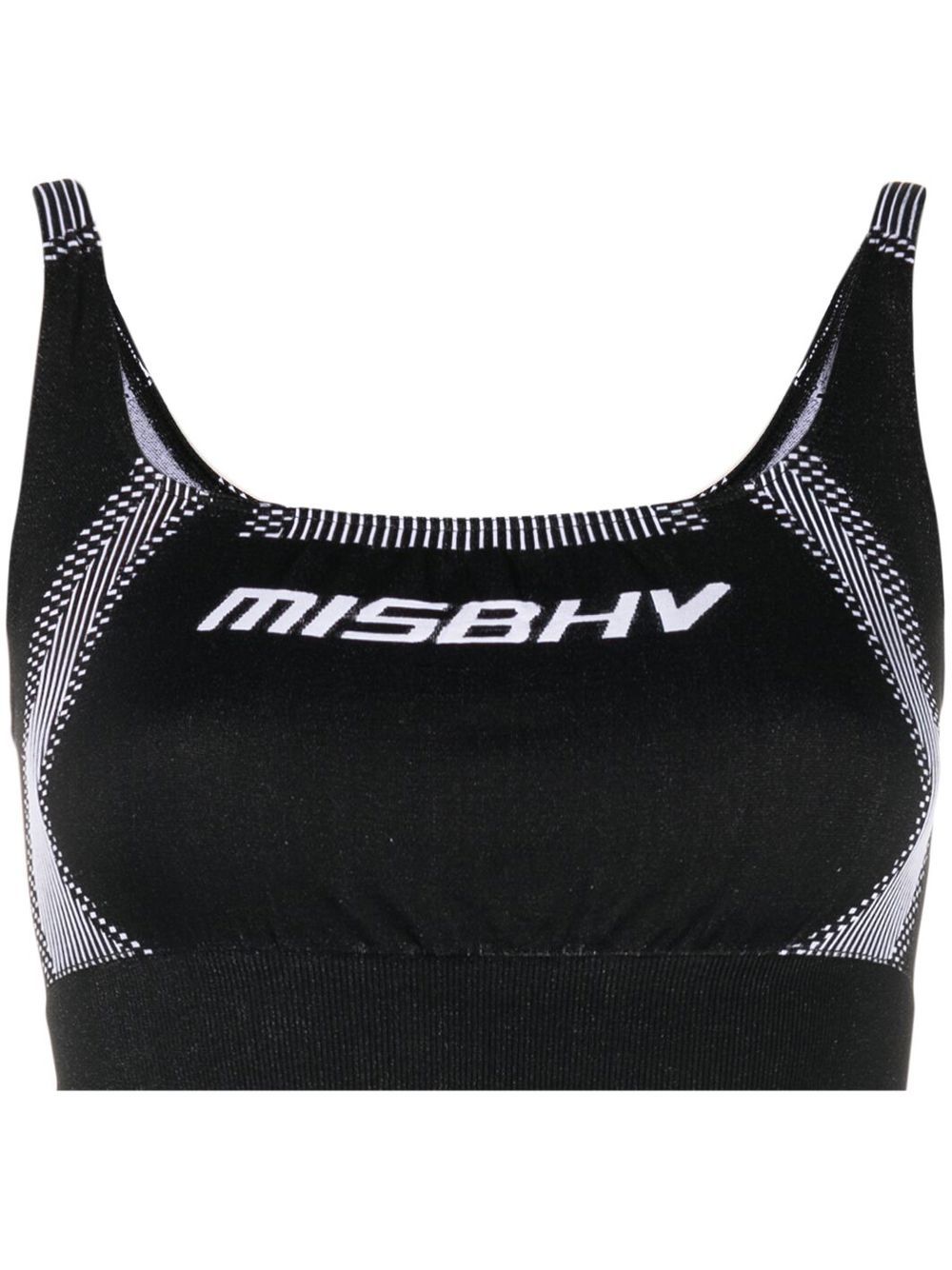 MISBHV logo印花短款上衣 - 黑色