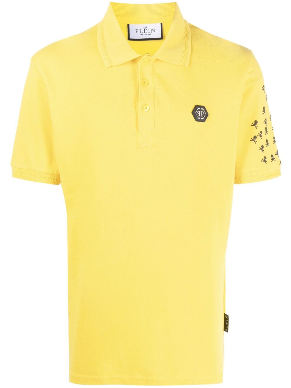 Philipp Plein Skull and Bones 棉polo衫 - 黄色