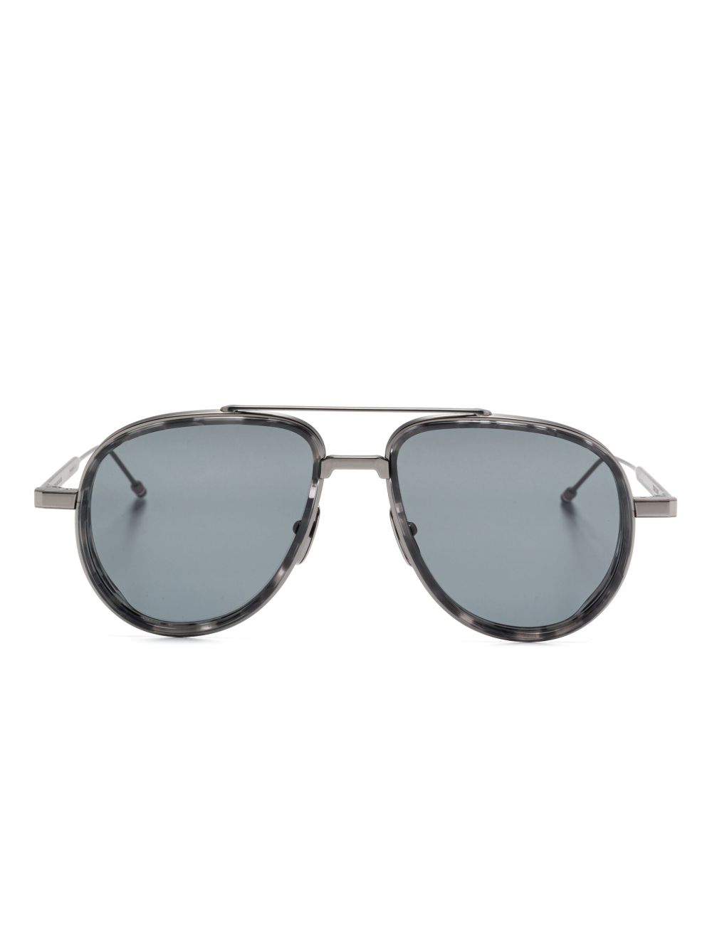Thom Browne Eyewear 飞行员镜框太阳眼镜 - 灰色
