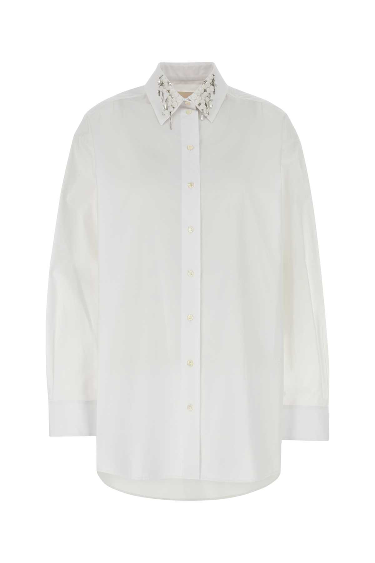 Givenchy 白色府绸宽松款衬衫