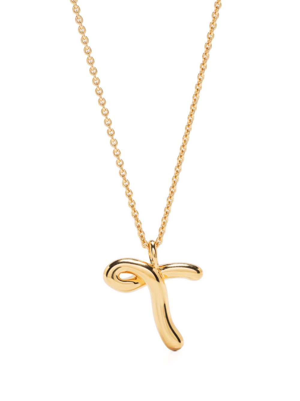 Missoma Curly Molten Initial 项链 - 金色