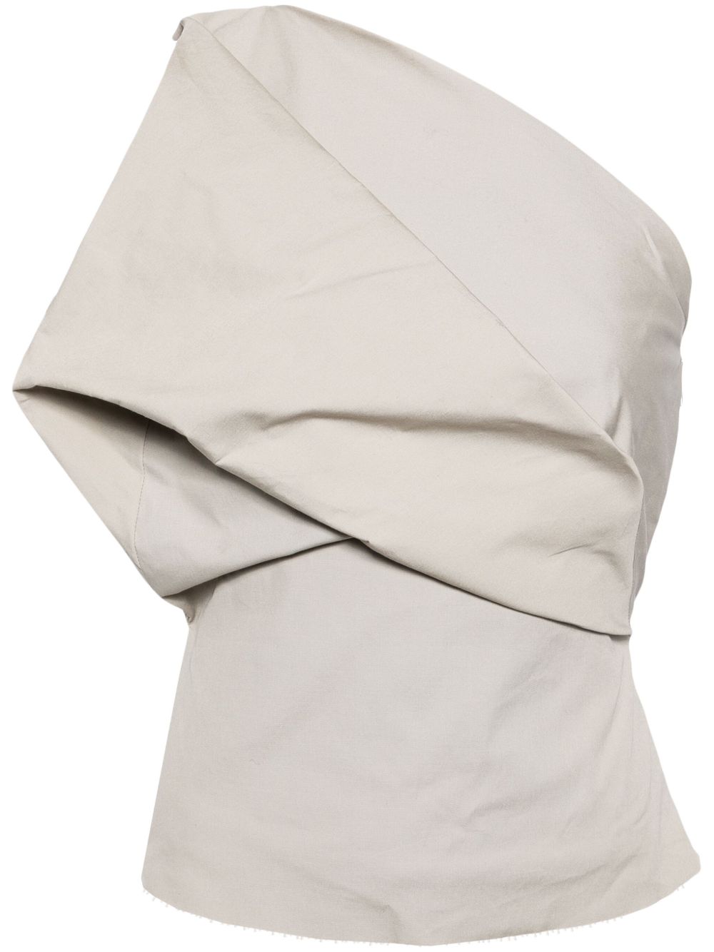 Rick Owens draped one-shoulder top - 中性色