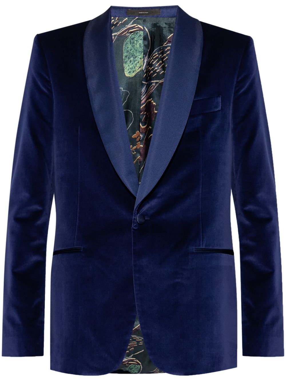 Paul Smith 单排扣棉西装夹克 - 蓝色