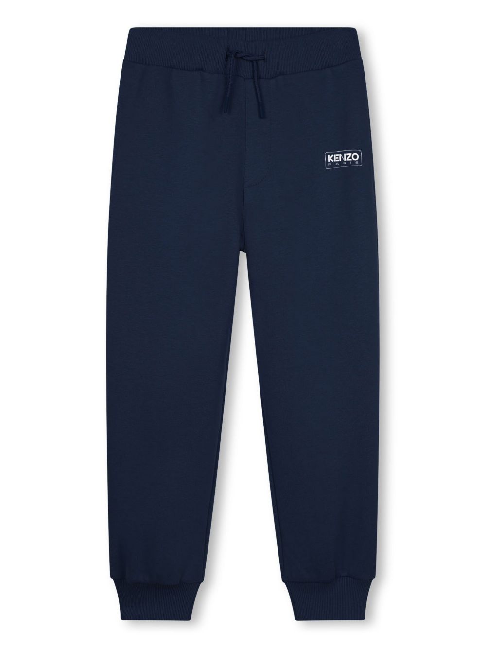 Kenzo Kids logo印花棉运动裤 - 蓝色