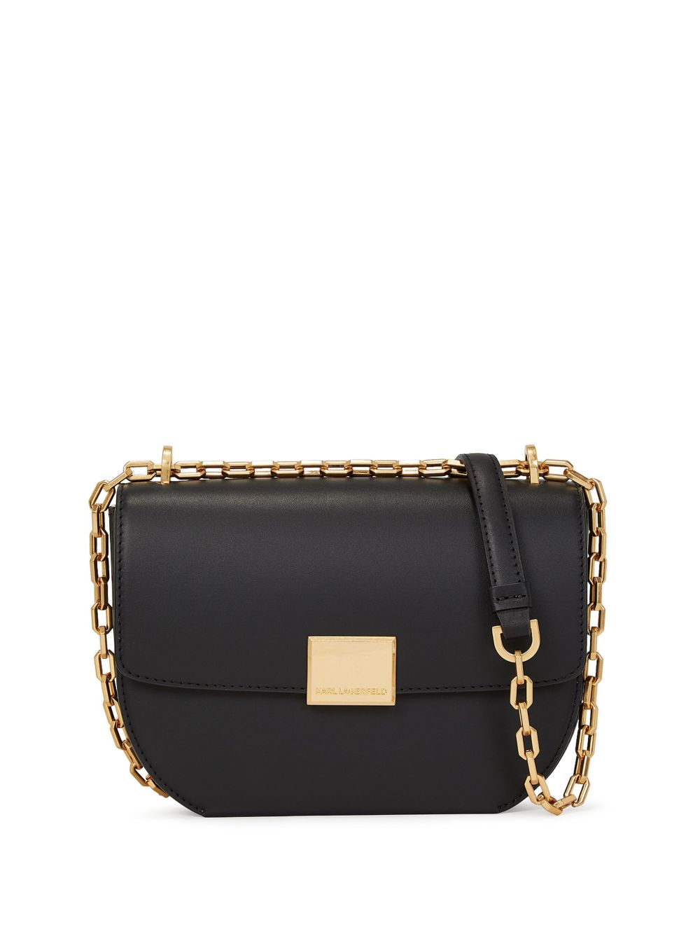 Karl Lagerfeld K/Forever 皮质斜挎包 - 黑色