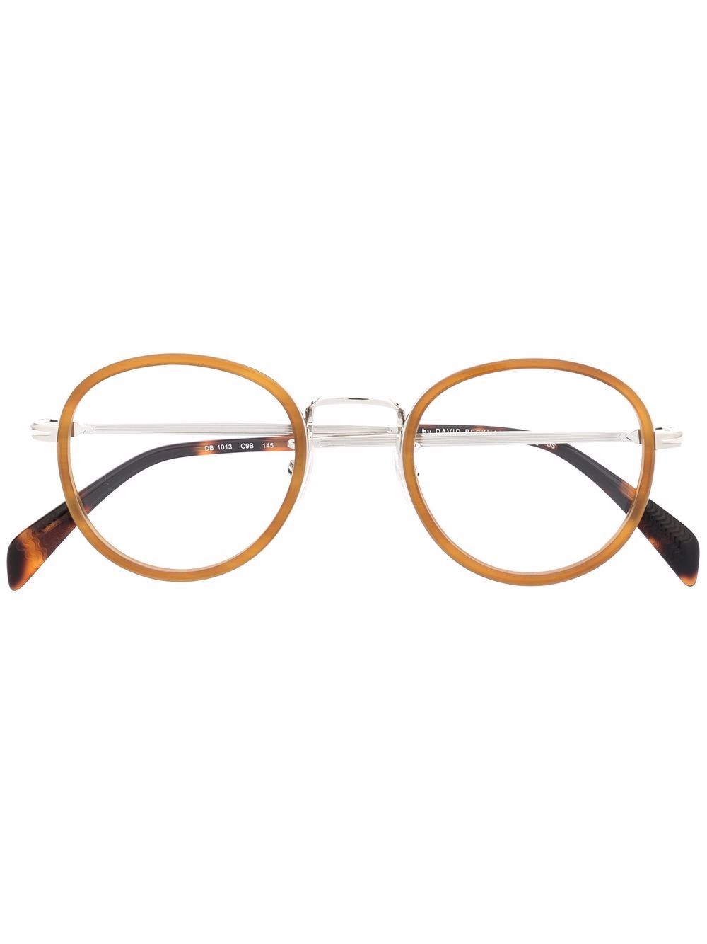 Eyewear by David Beckham 玳瑁纹圆框眼镜 - 银色