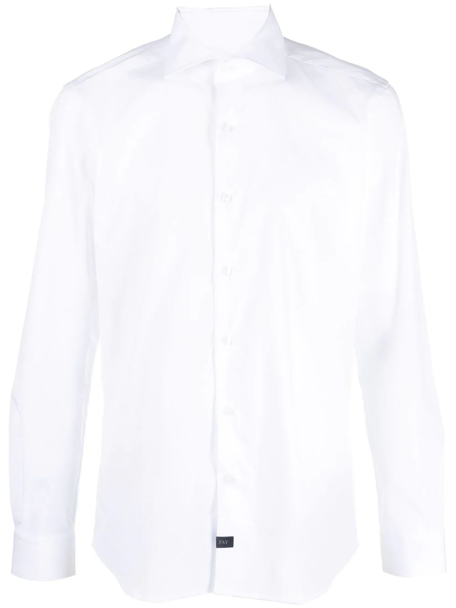 Fay White Stretch-cotton Shirt