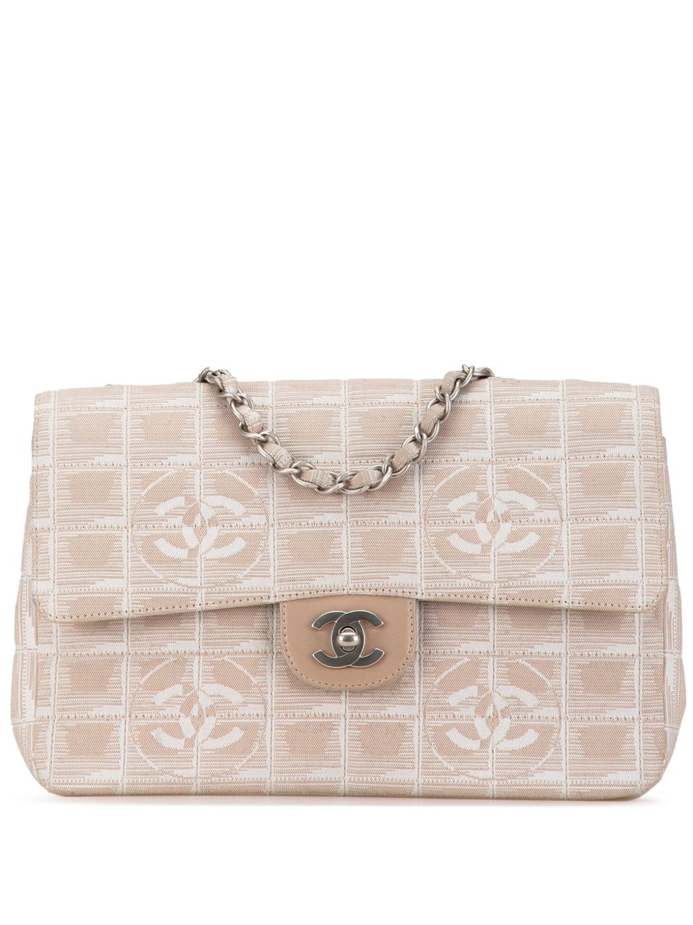 CHANEL Pre-Owned New Travel Line Single Flap 中号单肩包（2002-2003年典藏款） - 褐色
