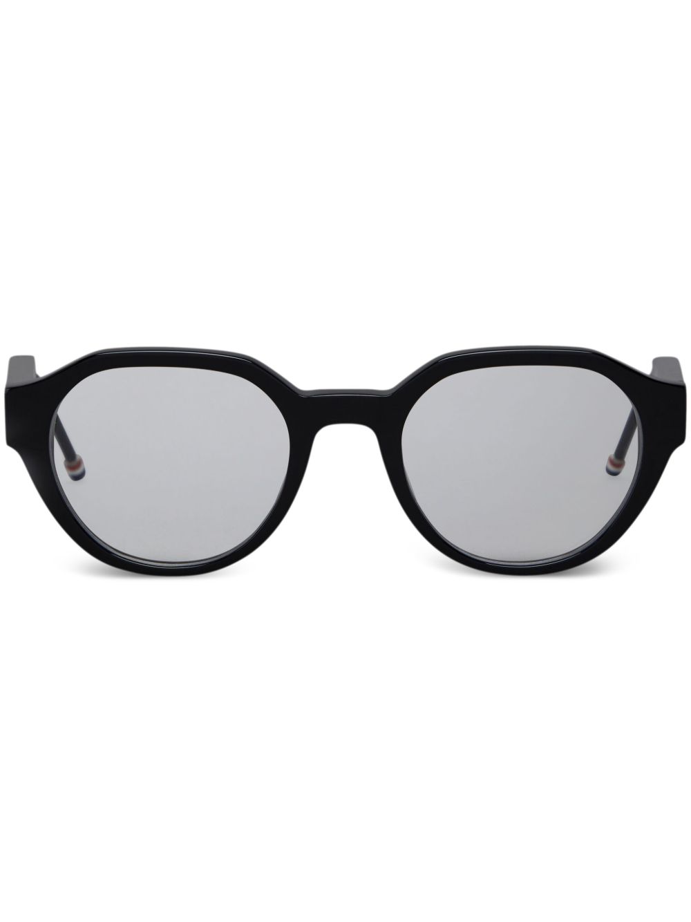 Thom Browne Eyewear 圆框透明眼镜 - 黑色