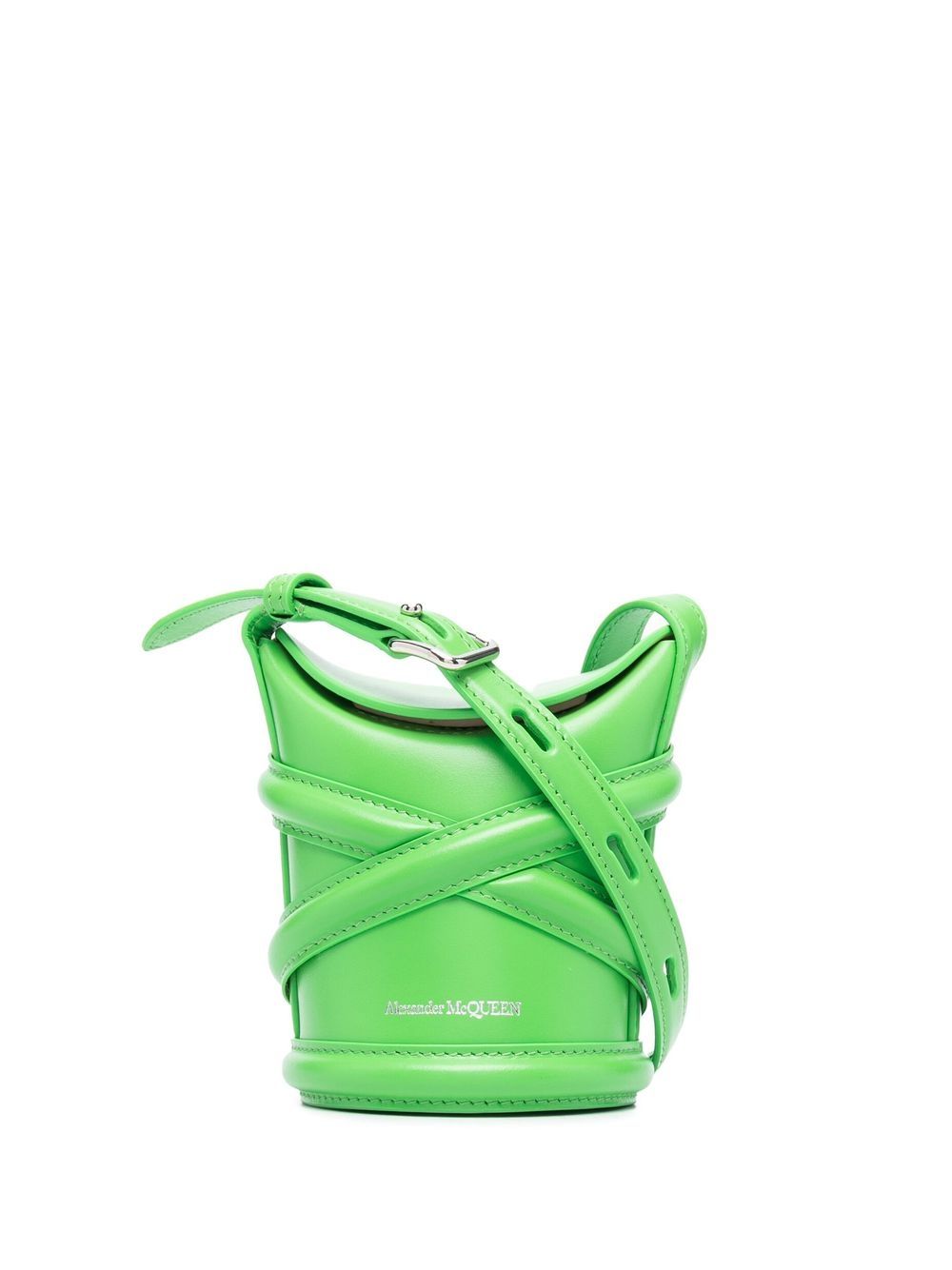 Alexander McQueen The Curve 迷你斜挎包 - 绿色