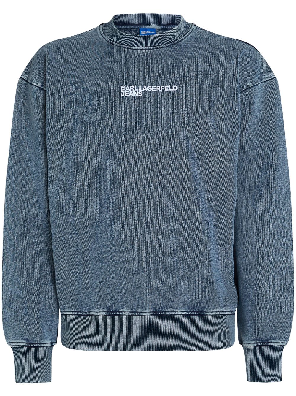 Karl Lagerfeld Jeans 酸洗效果卫衣 - 蓝色