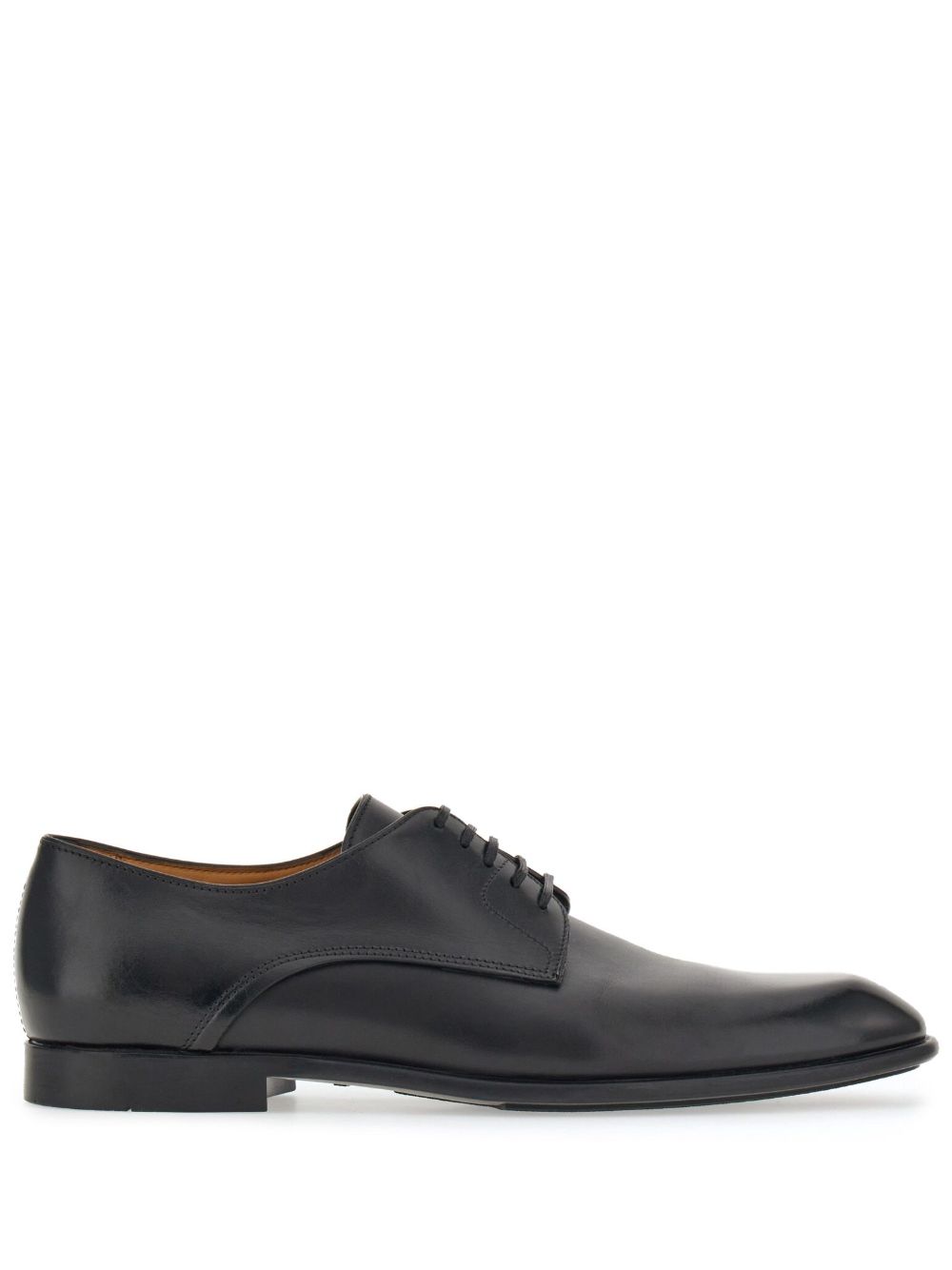Ferragamo 系带皮质德比鞋 - 褐色