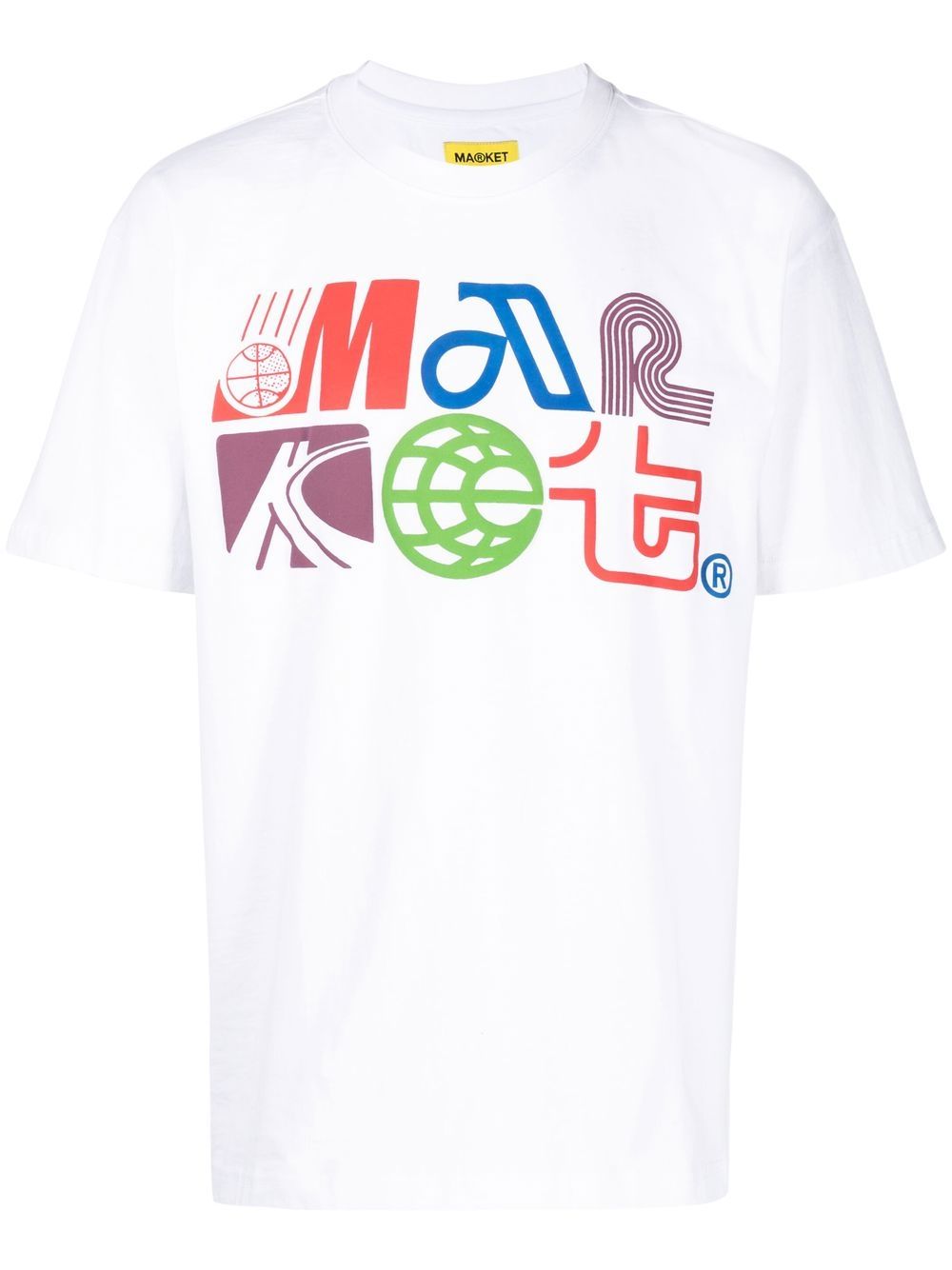 MARKET logo印花短袖T恤 - 白色