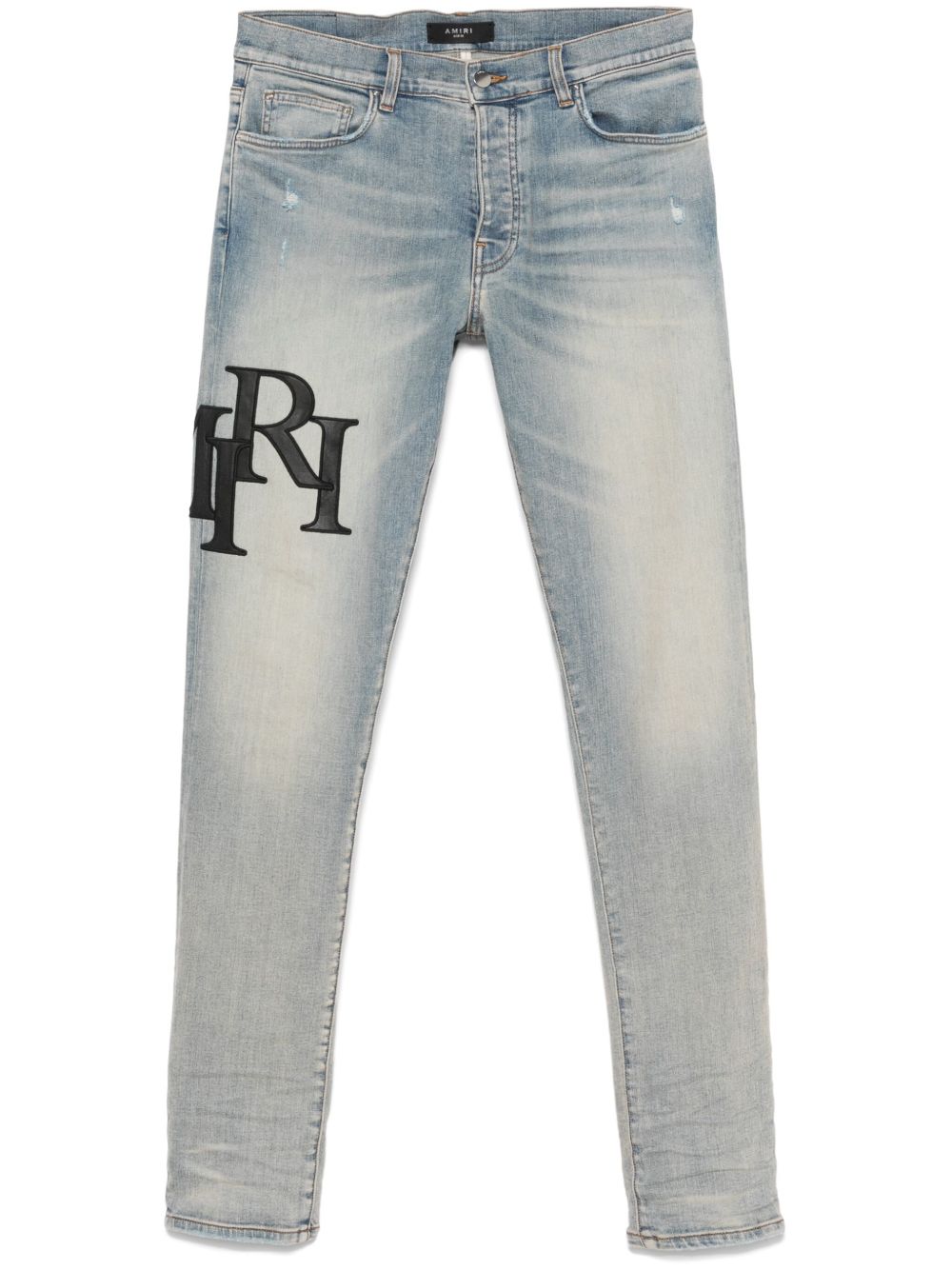 AMIRI Staggered logo牛仔裤 - 蓝色