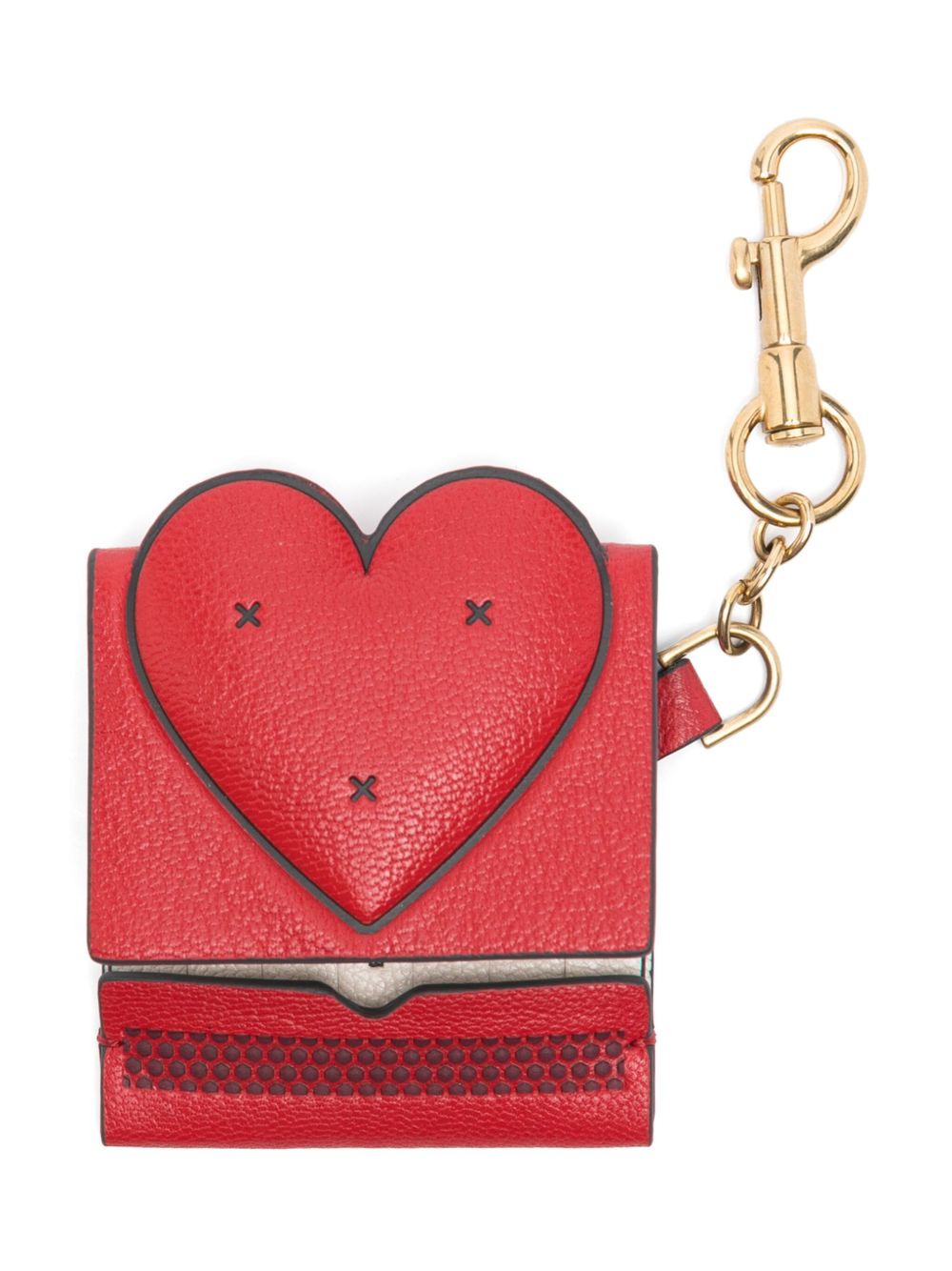 Anya Hindmarch 心形图案钥匙扣 - 红色