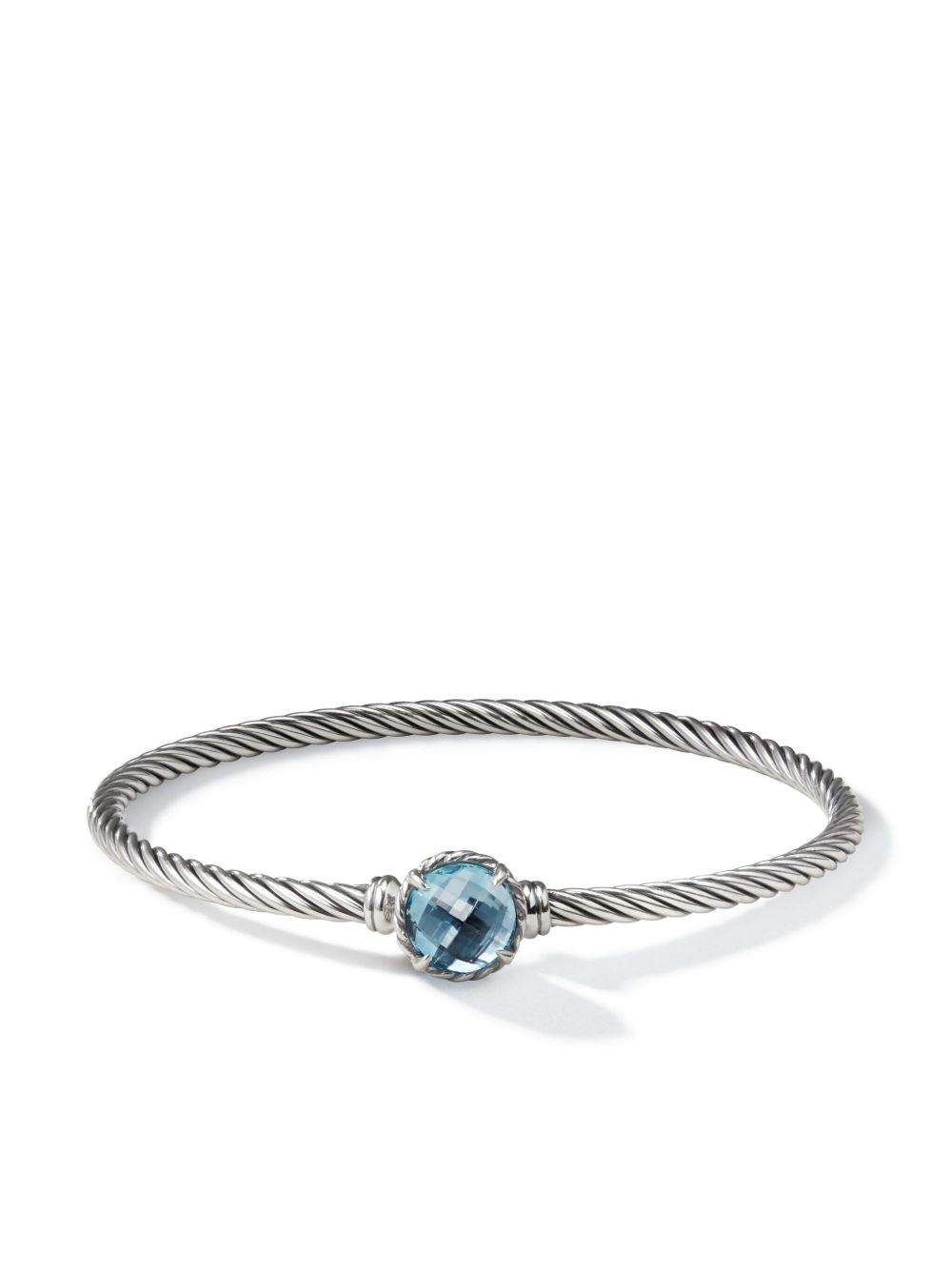 David Yurman 纯银 Petite Chatelaine® 黄玉手链 - 银色