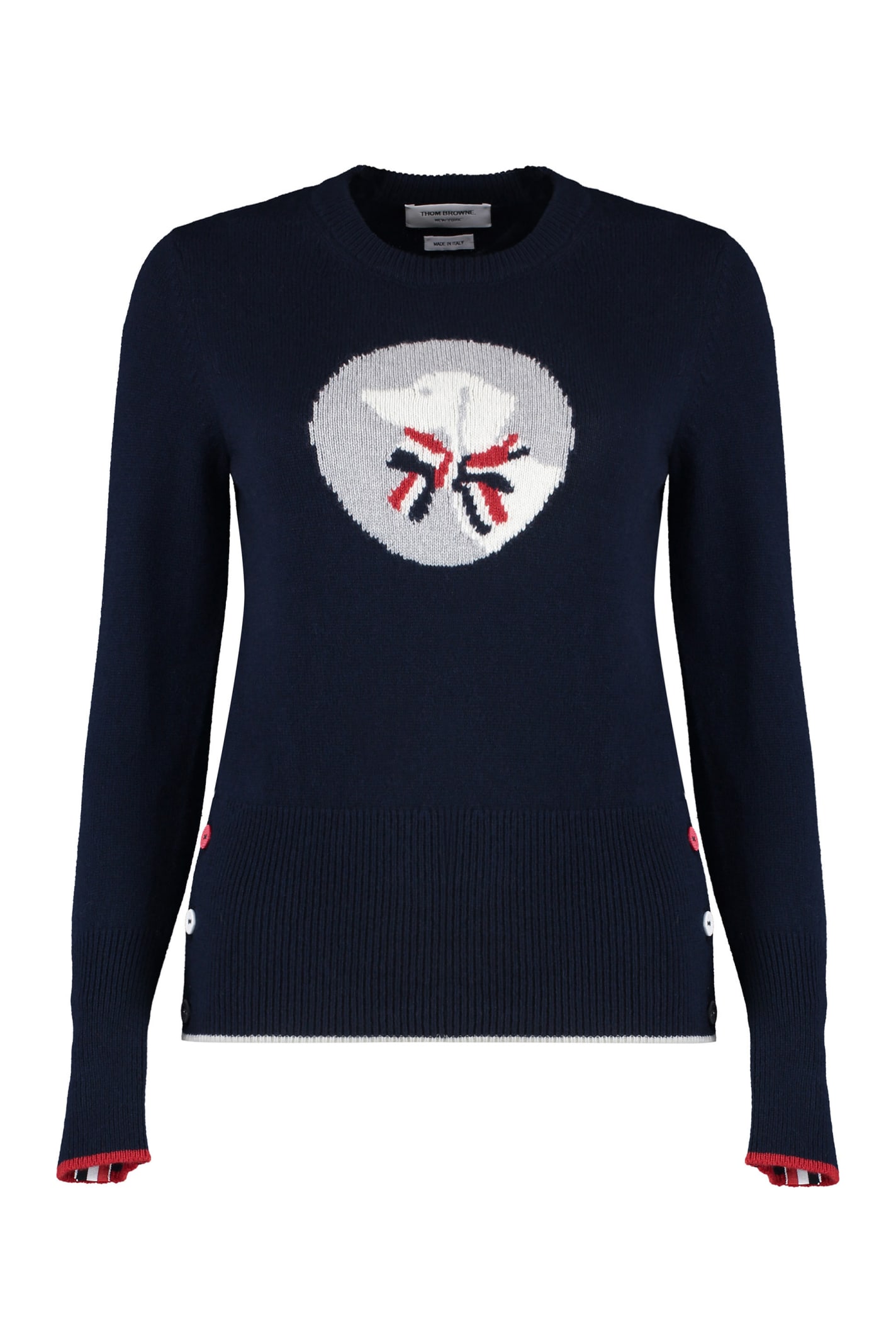 Thom Browne 纯羊毛圆领毛衣