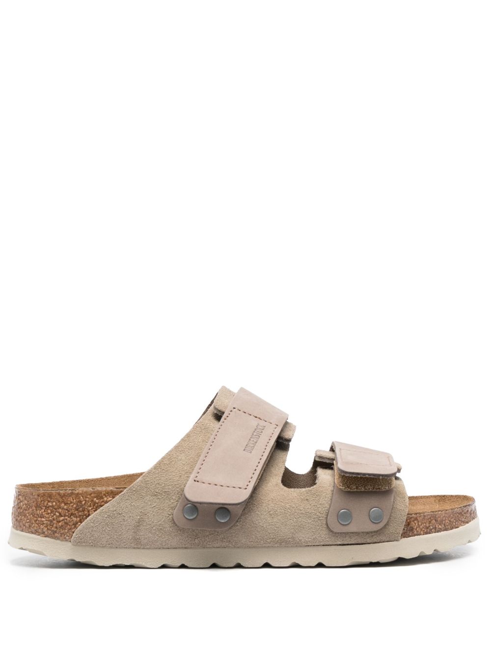 Birkenstock Kyoto 魔术贴皮质凉鞋 - 灰色