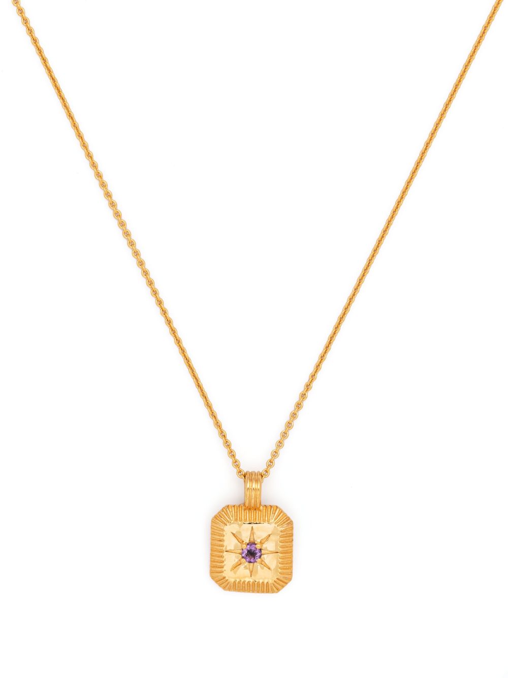 Missoma February Birthstone 吊饰项链 - 金色