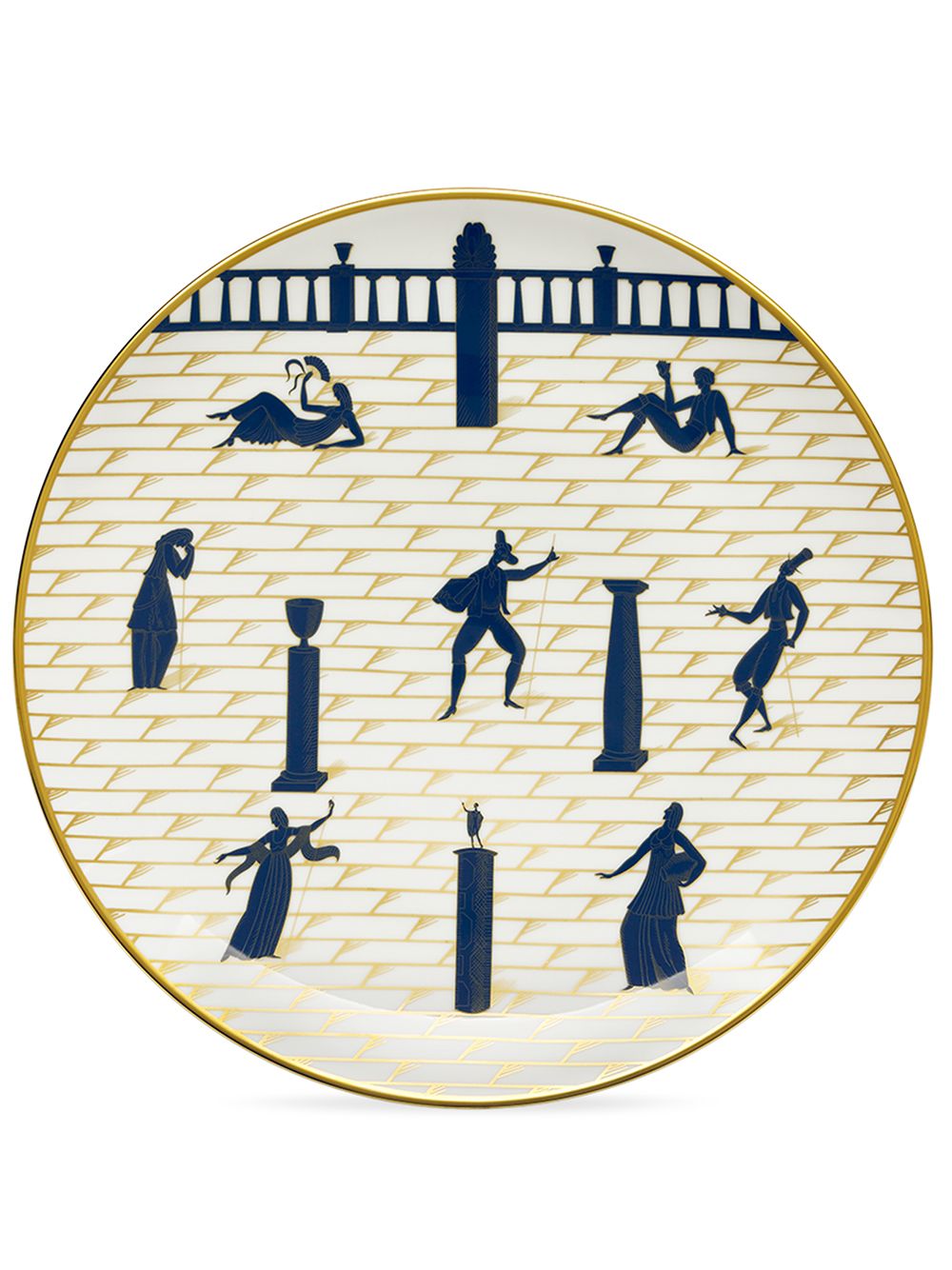 GINORI 1735 Passeggiata Archeologica 装饰盘（33厘米） - 白色