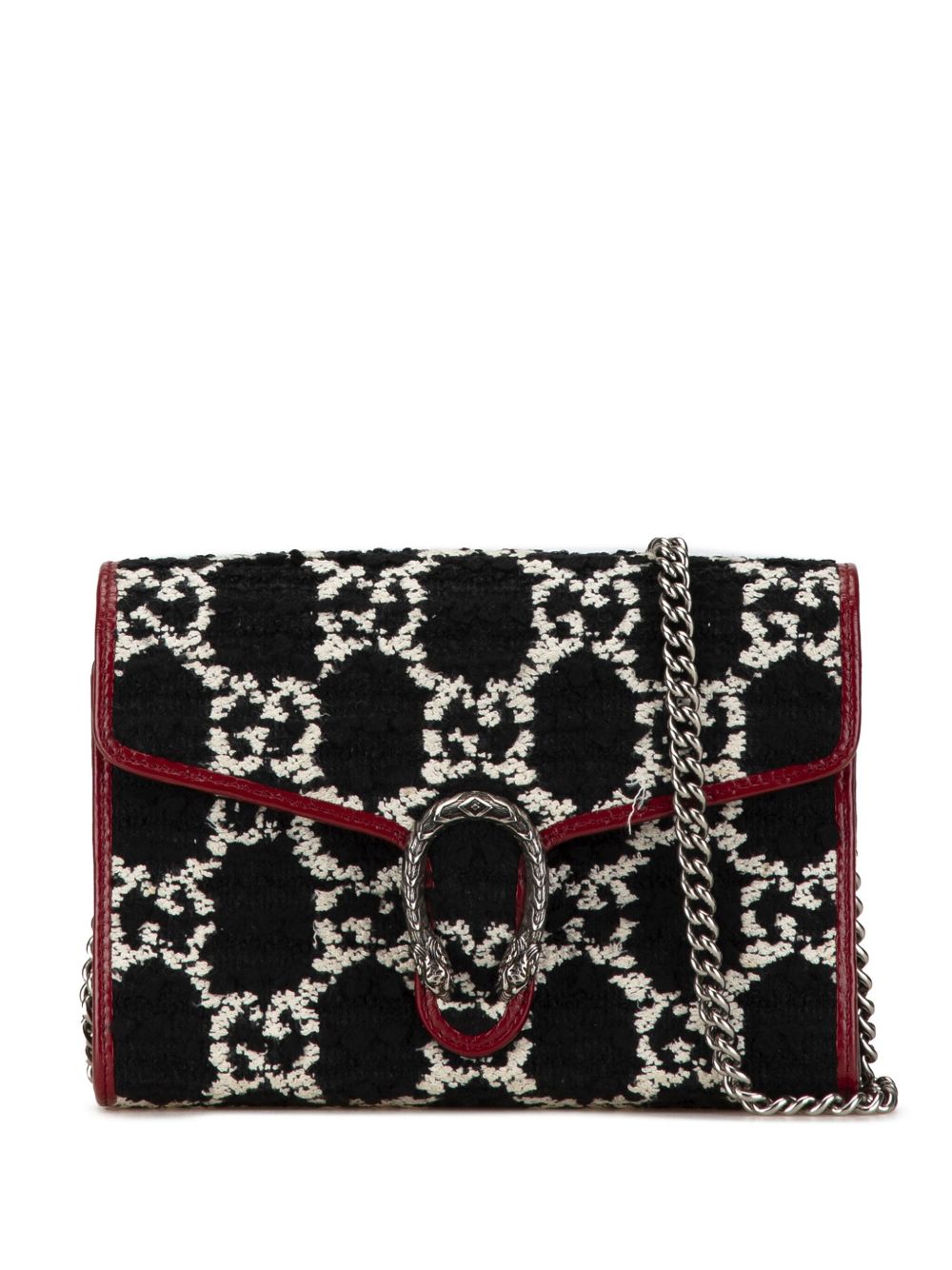 Gucci Pre-Owned GG Dionysus Wallet on Chain 粗花呢斜挎钱包（2016-2023年典藏款） - 红色