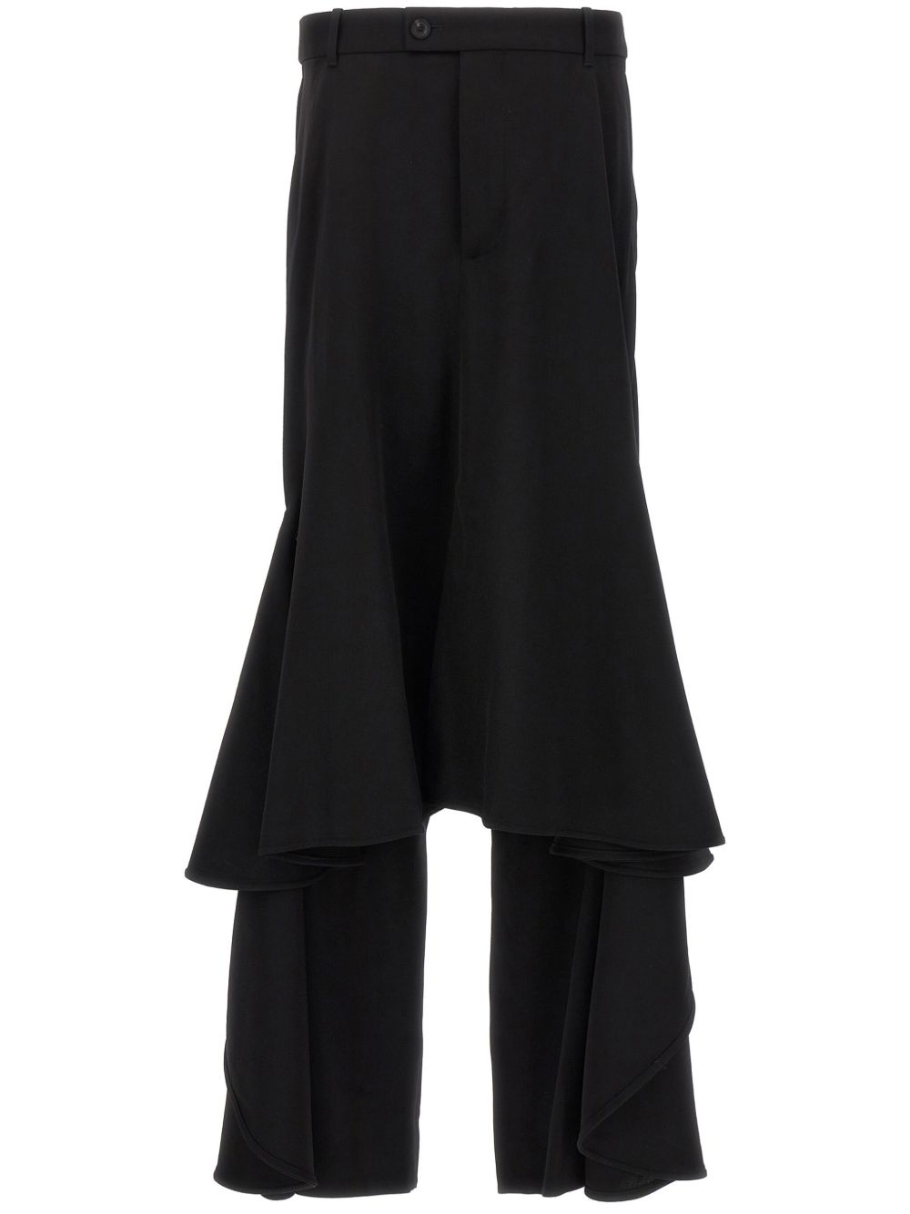 Balenciaga Deconstructed Godet 超长半身裙 - 黑色