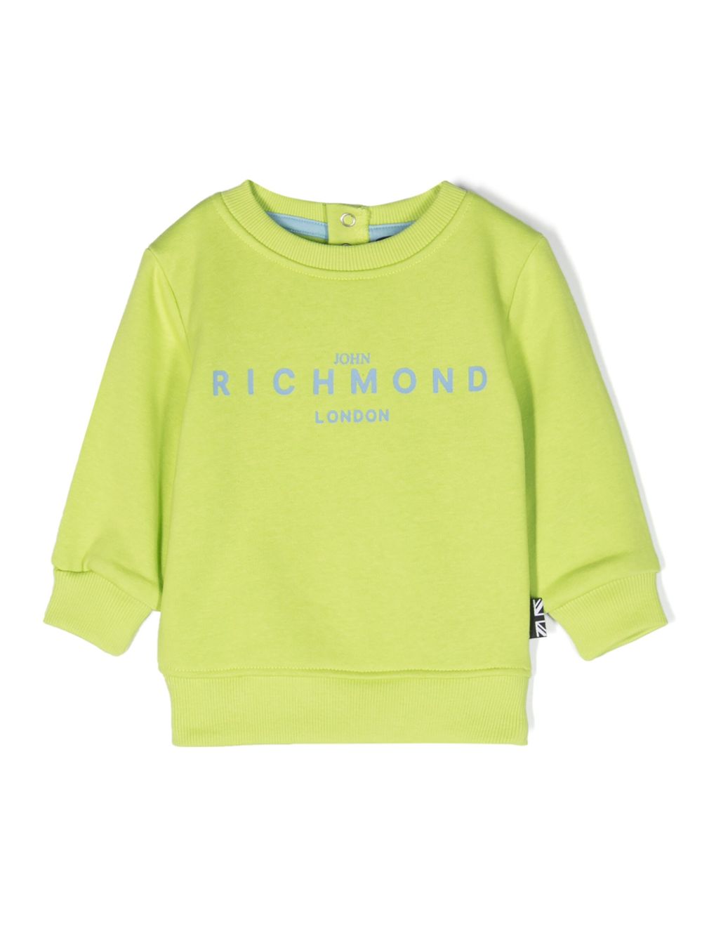 John Richmond Junior logo印花棉卫衣 - 绿色