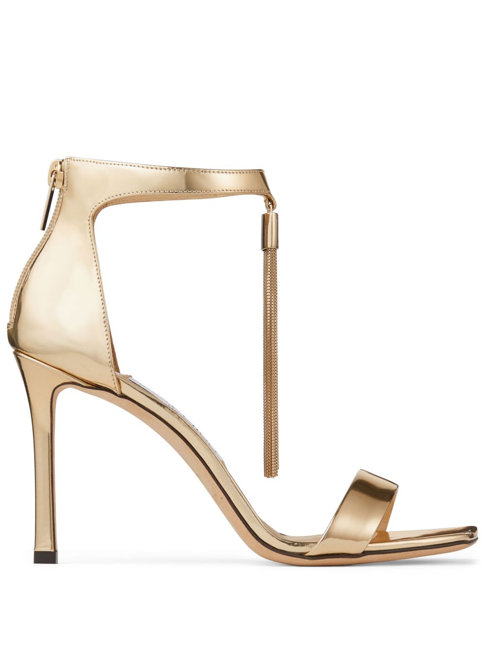 Jimmy Choo Vinca 漆皮高跟凉鞋 - 金色