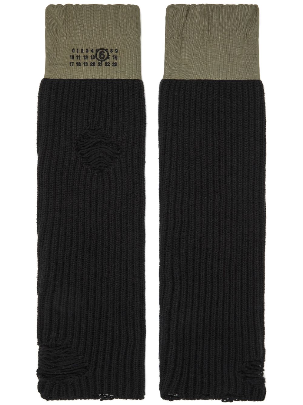 MM6 Maison Margiela 数字图案袖套 - 黑色