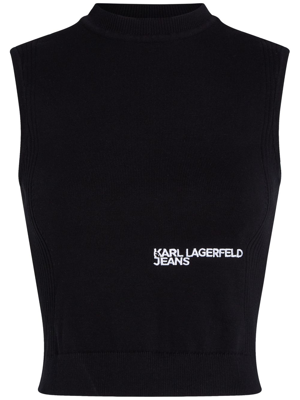 Karl Lagerfeld Jeans 露背针织上衣 - 黑色